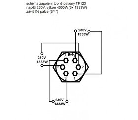 Predám elektrickú výhrevnú špirálu AC230V-4kW G6/4 - 4