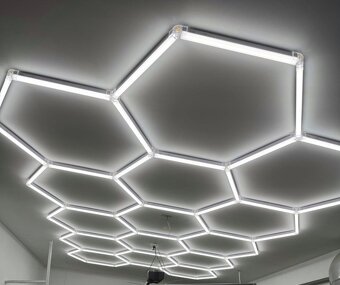 Led dizajn hexagon smart svetlo šestuhol garaž bar detail - 4