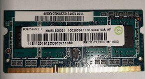 4GB / DDR3 / DDR4 RAM do notebookov - 4