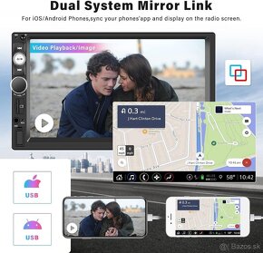 7palcový HD dotykový displej 2Din autorádio s Bluetooth - 4
