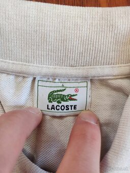 Pánské polo tričko Lacoste – bílé, dlouhý rukáv, vel. L - 4