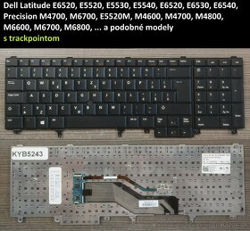 Klavesnice Dell E6520 E5520 E6530// E5550 E5570 M3510 M7520 - 4