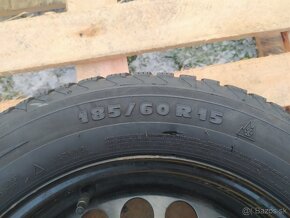 Orig. disky 5x100 R15 + zimné pneu Michelin 185/60 R15 - 4