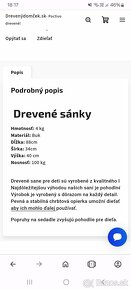 Drevené sánky s opierkou - 4