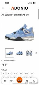 Jordan retro blue 4 university 42 nike tenisky - 4