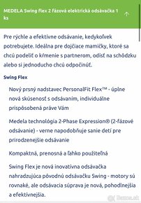 Medela Swing flex 2 fázová elektrická odsávačka - 4