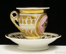 Porcelán šálka empír biedermeier 1820-30 - 4