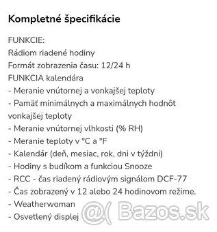 Predám Meteostanicu s čidlom - 4