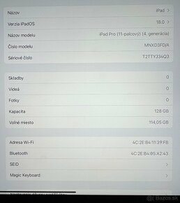 Apple iPad Pro 11'' (4.generacia) Dark Grey 128GB WiFi - 4