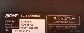 monitor ACER AL1916 LCD Top Stav bez chyby - 4