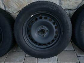 Plechové disky 6J x 15 + pneu 195/65 R15 zimné - 4