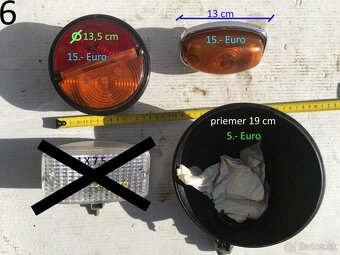 Svetlá a odrazové sklíčka na bicykel, príves, traktor vlečk - 4