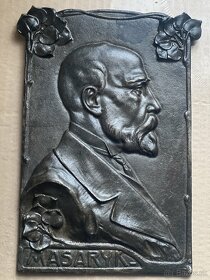 plaketa Masaryk Tomaš Garik 25cm/20cm bronz dohoda - 4