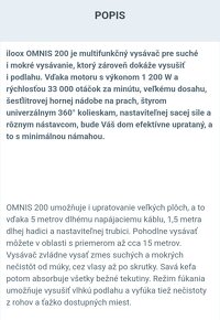 Multifunkčný vysávač illox OMNIS 200 - 4