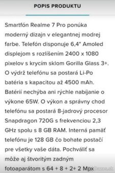 Mobilný telefón Realme 7 PRO, všetky info na fotkách - 4