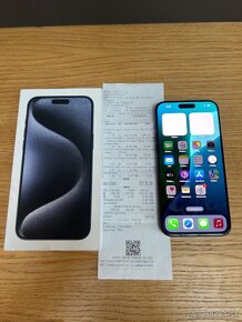 Predám iPhone 15 PRO MAX 256GB, TOP stav, ZARUKA 1R, 96% - - 4