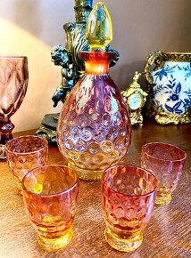 SET Amberina, czech ART Deco okolo 1925 - 4