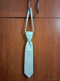 pánska vesta biela s kravatou - 4