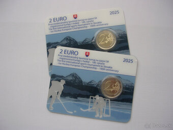 2€ Coincard 2025 Majstrovstvá Európy v hokeji - 100. výročie - 4