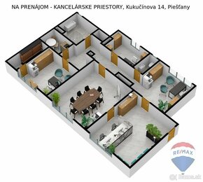 Kancelárske priestory v centre mesta 115 m2 na prenájom - 4