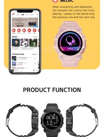 Nove smart hodinky - funkcie su na fotkach, cierna farba - 4