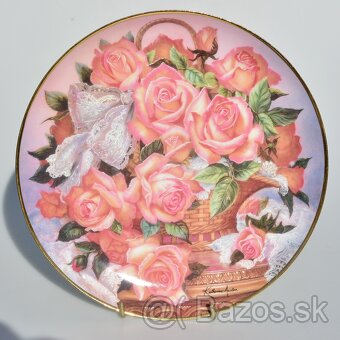 Taniere plné kvetov - zberateľské porcelánové taniere - 4