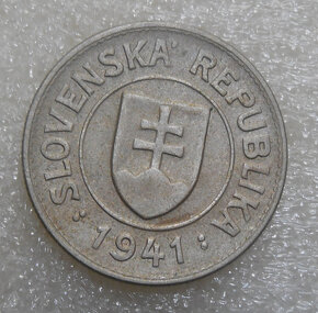 Mince: 1 Koruna 1941 pekný stav - Slovenský štát 1939-1945 - 4