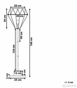 Stojanové svietidlo – lampa Mondi (mosadzná) - 4