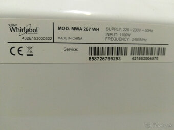 Whirlpool MWA 267 WH - 4