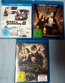 Blu-Ray filmy, moderne, v nemcine a anglictine, 4€ kus - 4