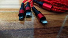 1m dlhý USB-C,MicroUSB,Apple Lightning kábel - 4