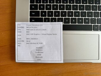 Huawei Matebook D15, I3 10110, 2,1Ghz, 8GB/256GB, ZARUKA - 4