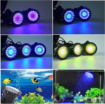 Set 4 kusů LED podvodních RGB světel s ovladačem - 4