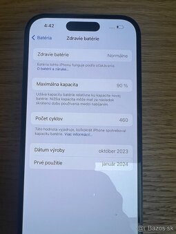 Predám iPhone 15 128GB, TOP stav, VOLNY, ZARUKA SK 1R - 4