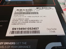 Gigabyte GeForce GTX 1650 SUPER OC 4GB GDDR6 - 4