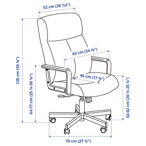 Kancelárske kreslo, otočná stolička Ikea Millberget, 3 kusy - 4