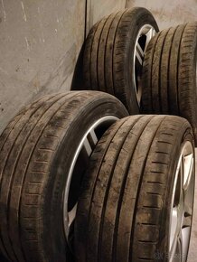 4ks alu disky orig. Audi 5x112 R17 + pneu - 4