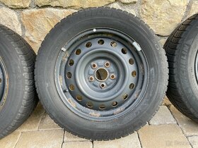 Plechové disky 6,5 J x 16 + pneu 205/60 R16 zimné - 4