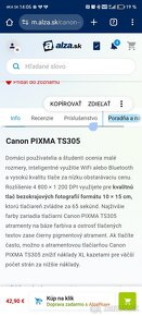 Predám tlačiareň Canon pixma ts 305 - 4