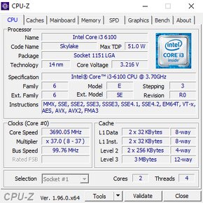 MB hp 280G2 MT HP socket 1151 + I3-6100 + 8GB RAM DDR4 + lic - 4