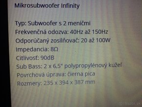 SUBWOOFER - INFINITY - 4