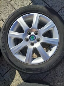 ALU ŠKODA 5X100 195/55 R15 letné pneu - 4