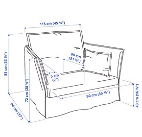 Predam IKEA pohovku/kreslo 1.5miestne ZNIZENA CENA - 4