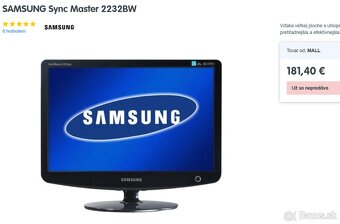 Monitor SAMSUNG Sync Master 2232BW s uhlopriečkou 22“ - 4