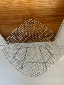 Kreslo - dizajnové  Wire Chrome,  Harry Bertoia - 4