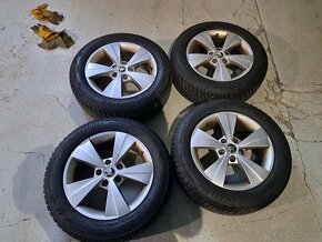 Predam Original elektrony Skoda 5x112 R16 a zimne pneu - 4