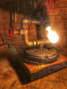 Industriálna lampa - steampunk II - 4