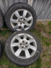 4ks alu disky orig. Škoda 5x100 r16 pneu 205/55 r16 - 4