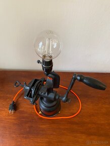 Dekoratívna retro Lampa z veľkého mlynčeka - 4