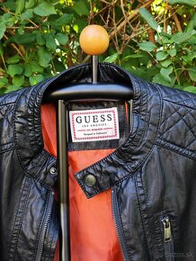 GUESS kožená bunda pánska - Čierna, Originál Guess - 4
